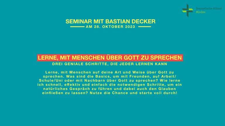 Veranstalter: Evangelische Allianz Minden